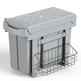 Lovewind Abfallsammler Tandem, 10L+20L, Mit seitlichem Hängekorb, Abfalleimer für Schränke ab 300...