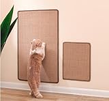Kratzmatte Katz, 2 Stück Kratzmatte Selbstklebend Sisal, Kratzteppich Katze 60 x 40, Kratzbrett...