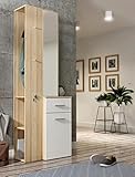 Forte LOTHAL Garderobenset 60 70, Modernes Garderobenset mit 1 Tür und 1 Schublade, Flurschrank,...