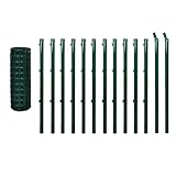 vidaXL Maschendrahtzaun 25x1,2m Komplettset Gartenzaun Maschendraht Zaunset