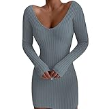 Winterkleid Damen Festlich Lang Winterkleid Minikleid Hoodie Kleid Langarm Women Große Größen...