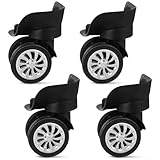 Levemolo 4 Stück Kofferrollen Ersatzräder aus Kunststoff Geräuschlose Lenkrollen für Reisekoffer...