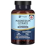 Magnesiumcitrat-Kapseln 1500 mg mit Vitamin B6 | 120 vegane Kapseln | 450 mg elementares Magnesium |...