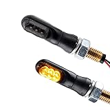 Germany Motorsports Motorrad LED Mini Blinker Spark schwarz smoke getönt Miniblinker e-geprüft...