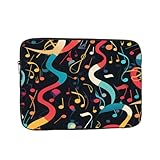 Laptoptasche mit Musiknoten, 33 cm (13 Zoll), abstrakte Musik-Laptop-Tasche für Damen und Herren,...