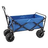 Faltbarer Campingwagen, tragbarer Mehrzweckwagen auf Rädern, Offroad-Transport-Bollerwagen für den...