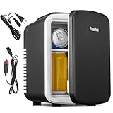 Reemix Mini-Kühlschrank, 4 Liter/6 Dosen, tragbarer Kühler und Wärmer persönlicher Kühlschrank...