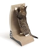 PETWERK® Luna Kratzbrett | Katze | 60cm hoch| L förmig | stabile Kratzpappe für Wand und Ecke |...