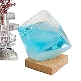 Barometerglas | Großes Würfel-Sturmglas | Exquisite Schreibtischdekoration, wechselbares...