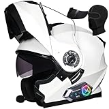 YHQUDGWT Motorradhelm Klapphelm Modular Motorcycle Helmets ECE-Zugelassener Helm Motorrad...