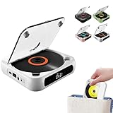Tragbarer CD-Player Bluetooth-Lautsprecher, HiFi-Sound, kabellose & kabelgebundene Wiedergabe, 2000...