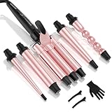 MOCEMTRY 5 in 1 Waver Lockenstab Set mit 3 Trommeln Haar Crimper und austauschbaren Keramik Trommeln...