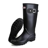 Jesindr Damen Halbhoch Gummistiefel, Mode Protective Gummischuhe, Bequem Rutschfesten Atmungsaktiv...