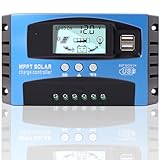 Yoving 100A MPPT Laderegler Solarregler 12V 24V Automatisch, Solarladeregler für...