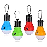 Yizhet Campinglampe, 4xLED Campinglampe LED Camping Laterne Zeltlampe Glühbirne Set, Notlicht mit...