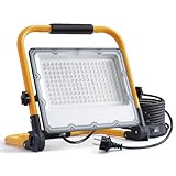 OUSIDE 150W LED Baustrahler mit Stativ und 4M Kabel,IP66 Wasserdichter Arbeitsscheinwerfer mit...