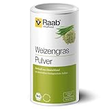 Raab Vitalfood Bio Weizengras-Pulver mit Folsäure & Vitamin K, perfekt für Smoothies & Shakes,...