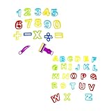 Tofficu DIY Knetformen Set Bunte Buchstaben Zahlen Schablonen Frühlernspielzeug Bastelset für...