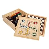 Small Foot Spielesammlung 7 Klassiker aus Holz, Gesellschaftsspiele für die ganze Familie, für...