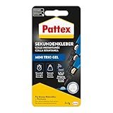 Pattex Sekundenkleber Ultra Gel Mini Trio, extra starker & flexibler Superkleber in 3 Tuben,...