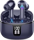 Renimer Bluetooth 5.3 Kopfhörer, HD Mic Stereo HiFi, 2025 Wireless In-Ear Kopfhörer 40H LED...