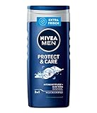 NIVEA MEN Protect & Care Duschgel (250 ml), pH-hautfreundliche Pflegedusche, Männer Duschgel mit...