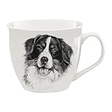 AMBITION Große Kaffeetasse 550ml Border Collie Wild Jumbotasse Porzellan Spülmaschine & Mikrowelle