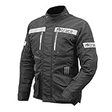 ASPIDEX Motorradjacke Herren Rennjacke Motorrad Cross Schutzjacke, Schwarz , XXXL
