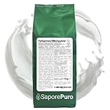 SaporePuro Magermilchpulver 1 kg – Milch für den menschlichen Verzehr | Hohe Löslichkeit | Ideal...