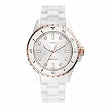 Fossil Damenuhr FB-01 3-Zeiger-Werk Edelstahl weiß, CE1107