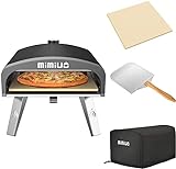 Mimiuo Gas Pizzaofen mit Pizzastein und Pizzaschaufel, Pizza Ofen für Garten,Outdoor, Gas Pizza...