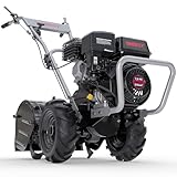 ONBEST Gartenfräse Benzin – mit 48 cm Arbeitsbreite – 4-Takt Motor – 4,1 kW / 7,0 PS – 12...