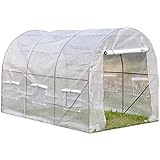 ESTEXO Gewächshaus Treibhaus Foliengewächshaus 300x200x200 cm Folien-Tunnel Bogendach...
