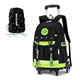 Voici et Voila Trolley Bag Rucksack mit Rollen Jungen Mädchen Schulrucksack Trolley Kinder...