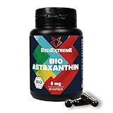 RedExtreme |BIO Astaxanthin-Kapseln 90x | Astaxantin hochdosiert & bio | 8 mg Astaxanthin pro Kapsel...