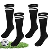 Abeillo 2 Paar Fußballsocken Kinder,Unisex Kinder Sportsocken,Lange Sportsocken Elastische Fussball...