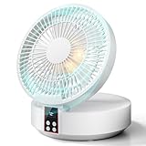 Tischventilator, USB Ventilator mit Fernbedienung, Leise & Tragbar, Oszillierender Tisch Ventilator...