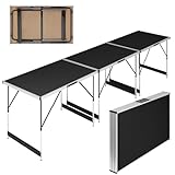 MIADOMODO® Klapptisch - 3er Set, 100x60 cm, Höhenverstellbar, Klappbar, Tragbar, Stabil, Leicht,...