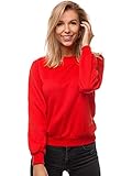 OZONEE Damen Sweatshirt Pullover Langarm Farbvarianten Oversized Langarmshirt Pulli ohne Kapuze...