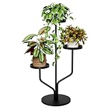 Bamworld Blumenständer Metall 3 Ebenen – Moderner Pflanzenständer für Innen & Balkon, stabiles...