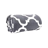 Wolf Essentials Kuschelige weiche Microfleece-Reisedecke, 127 x 152 cm, leicht, kompakt, perfekt...