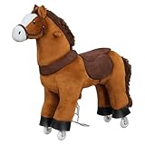 WOLTU Stehpferd auf Rollen, Spielpferd zum Reiten, Pferd zum draufsitzen, Schaukelpferd für Kinder,...