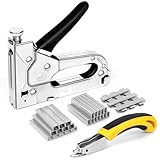AECCN Handtacker Set - 3 in 1 Tacker für Holz Stoff Möbel Dachpappe - Tackerpistole mit 2100...