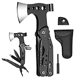 Multitool 16 in 1 Camping Gadgets Survival Kit, Axt, Zange, Klappmesser, Schraubendreher,...
