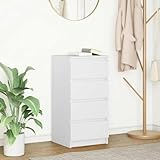 Gecheer Sideboard Weiß 37,5x35x76 cm Holzwerkstoff, Kommode Anrichte Schrank Beistellschrank...
