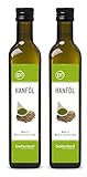 Hanföl BIO 1000 ml I nativ und kaltgepresst I ohne Zusätze I enthält mehrfach ungesättigte...
