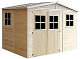 TIMBELA M334 Gartenhaus Holz mit Fenstern - Geräteschuppen Holz H226x324x216 cm/6 m² - Gerätehaus...