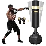 Dripex 165cm Freistehender Boxsack Standboxsäcke, MMA Boxpartner Boxing Trainer Heavy Duty...