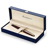 Waterman Carène Marine Amber Füller | hochglänzend Braun & Schwarz mit Clip aus 23-karätigem...