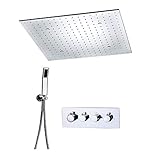 GYEQXKT Badezimmer-Duschkopf Thermostatischer Mischregenduschkopf Massagespray Badezimmer-Set...